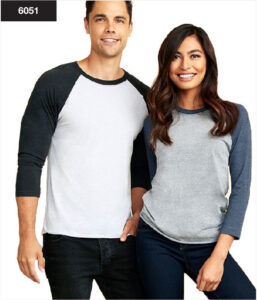 6051 Next Level - Unisex Triblend 3/4-Sleeve Raglan